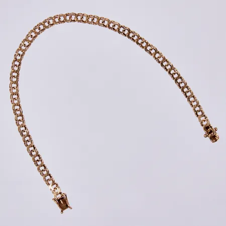 Armband Bismarck, längd ca 19cm, bredd ca 4mm, Eva-Smycken S Åhman 1964, 18K  Vikt: 5,9 g