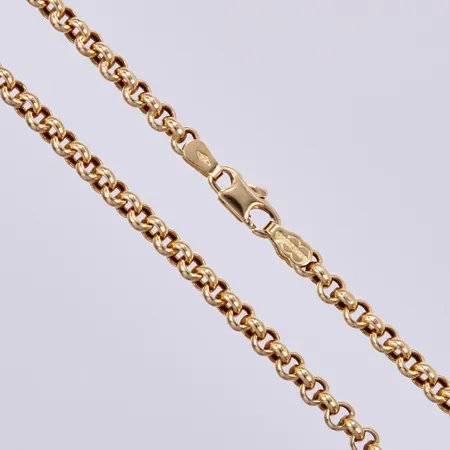 Halskedja Ärtlänk, längd ca 42cm, bredd ca 3mm, UNOARRE, 18K  Vikt: 8,2 g