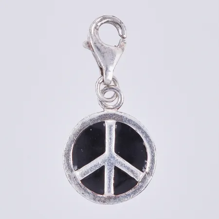Hänge med emalj Peace, längd 2,5cm, bredd ca 12mm, GHA, silver 925/1000 Vikt: 1,4 g