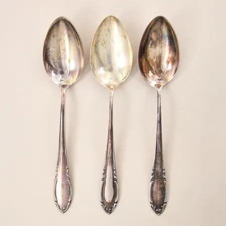 3 Bordskedar, längd: 18,5cm, CGH, silver 830/1000 Vikt: 125,2 g