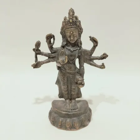 Skulptur Bodhisattva, höjd 13cm, metall  Vikt: 0 g