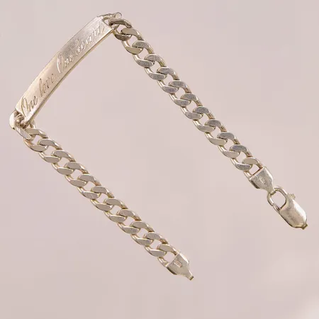 Armband, 20cm, defekt lås, gravyr, 925/1000 Silver 17,3g.