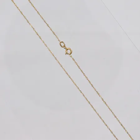 Kedja Singapore, 46cm, bredd 1mm, 9K Vikt: 1 g