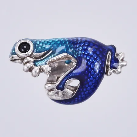 Berlock Ödla med emalj Pandora, Ø ca 7mm, bredd ca 14mm, silver 925/1000 Vikt: 1,2 g