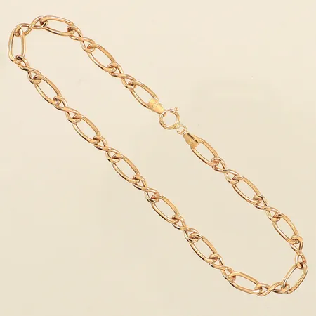 Armband Figaro, längd ca 19cm, bredd 4mm, GHA, 18K  Vikt: 2,1 g