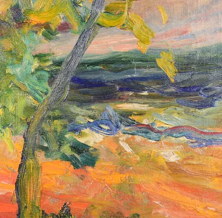 Tavla olja på duk, Ivan Ivarsson, Mechers Normandie, ca 44x58, sedvanligt ytslitage, ramen med några avslag. Specialfrakt, kontakta pantbankskontoret för mer information.