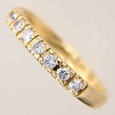 Ring halvallians med diamanter 7xca0,04ct, stl 17½, bredd: 2,9mm, Heribert Engelbert AB, år: 1998, 18K  Vikt: 3,3 g