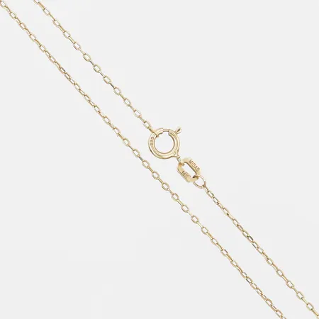 Kedja, Ankarlänk, längd: 40cm, bredd: 1 mm, 14K guld. Vikt: 0,9 g