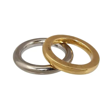 Ringar, två st, 18K guld Vikt: 22,2 g