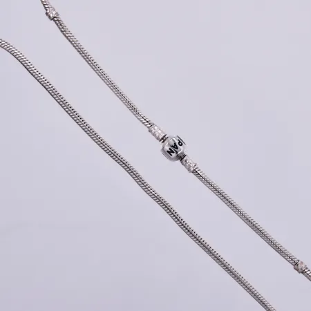 Collier Pandora, ormlänk, länd: ca 51,5cm, brred ca 3mm, silver 925/1000 Vikt: 32,1 g