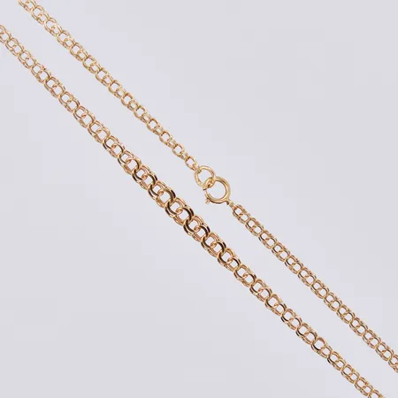 Kedja Bismarck doserad, längd: ca 42,8cm, bredd: ca 3-5mm, 18K Vikt: 5 g