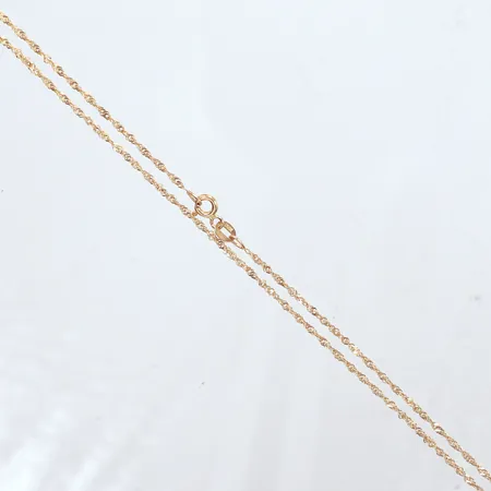 Kedja cordell, längd 49cm, bredd 1,8mm, 18K  Vikt: 2,3 g