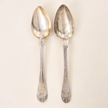 2 Bordskedar, ländg: 17,5cm, silver 830/1000 Vikt: 80,1 g