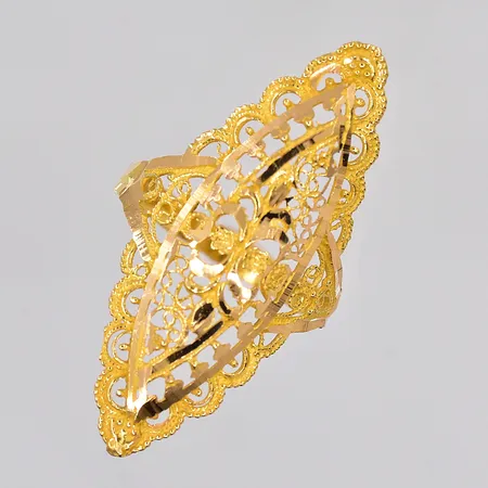 Ring, stl 17¼, ovansida 35x15mm, 21K Vikt: 3,1 g