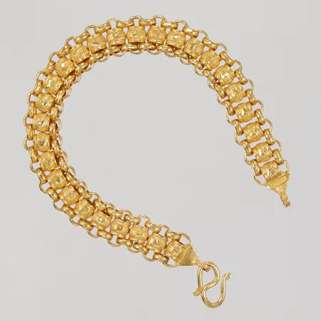 Armband, 18cm, bredd 9,8mm, Thaiguld, 1 baht, 23K Vikt: 15,2 g