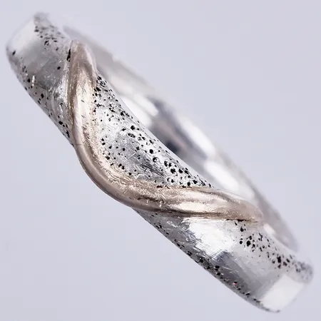 Ring, stl ca 17, bredd ca 3-4mm, GFAB, silver 925/1000 Vikt: 4,7 g