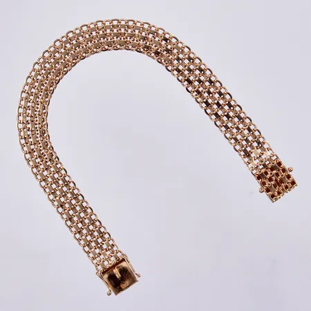 Armband X-länk, Hedens Guldsmeds Ab Bröderna 1968, längd ca 18,5cm, bredd ca 10mm, 18K Vikt: 15,5 g