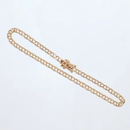 Armband Bismarck, längd 18,5cm, bredd 3,2mm, Antar Guld Ab, J. , 18K  Vikt: 3,6 g