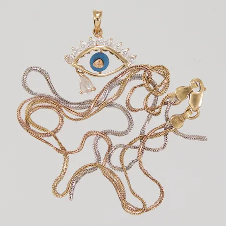 Armband, av, ett hänge med stenar trasigt, 18K Vikt: 4,2 g
