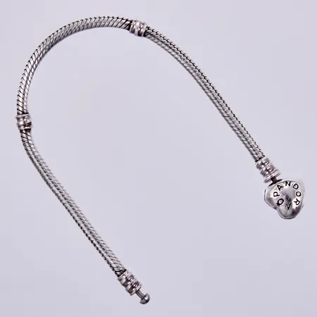 Armband Pandora, längd: ca 16,5cm, bredd: ca 2mm, silver 925/1000  Vikt: 12,5 g