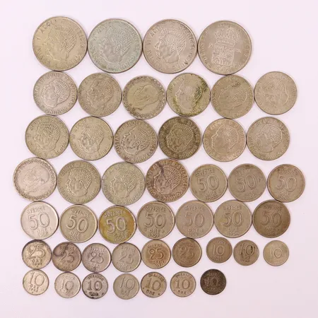 46st Mynt, blandade valörer. 400/1000 silver  Vikt: 243,6 g