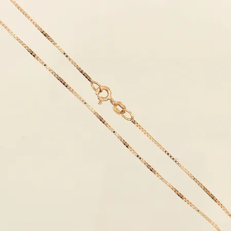 Kedja Venezia, längd 42,5cm, bredd 1mm, Guldfynd, 18K  Vikt: 3,1 g