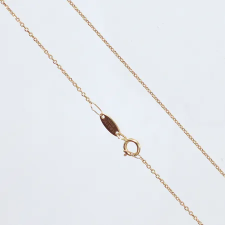 Kedja ankar, längd 47cm, defekt, trasig, 18K  Vikt: 1,7 g