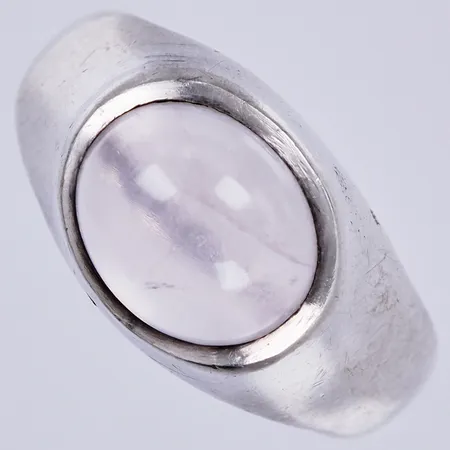 Ring med vit sten, stl: 17, bredd: ca 3-10mm, 830/1000, silver Vikt: 4,8 g