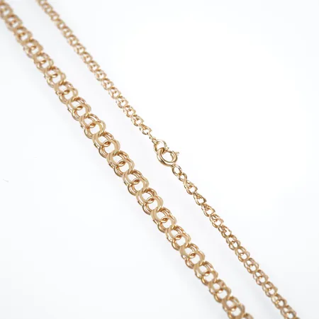 Collier, dosserad bismarck, 48cm, bredd 5mm, 18k Vikt: 8,6 g