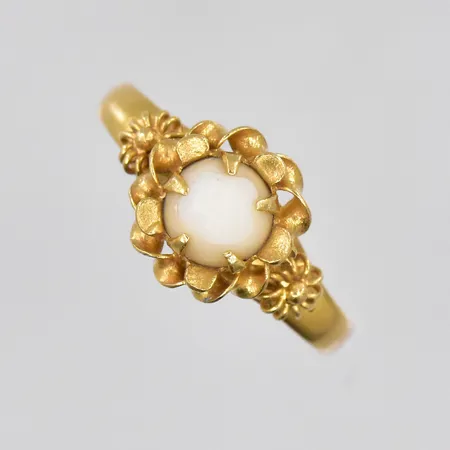 Ring, stl 16¼, skadad pärla, 21K Vikt: 2,8 g