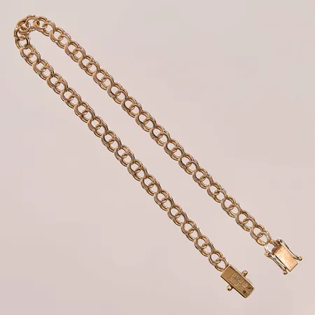 Armband Bismarck, 19,5cm, bredd:5mm, slitet lås, 18K 6,1g.