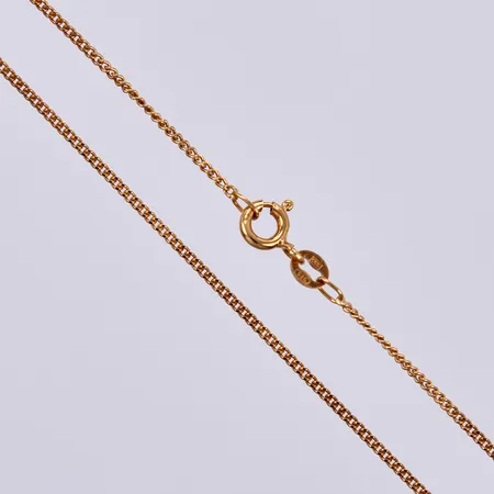 Kedja Pansar, längd ca 37,5cm, bredd ca 1mm, förgyllt 925/1000 silver Vikt: 2,1 g