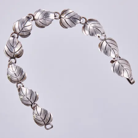 Armband Löv, längd ca 18cm, bredd ca 14mm, Alton år 1963, silver 830/1000 Vikt: 13,2 g