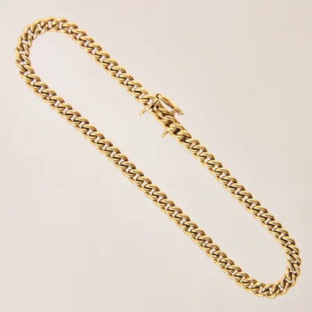 Armband Pansar, längd: 18,5cm, bredd; 3,5mm, säkerhetskedja saknas, 18K Vikt: 10,6 g