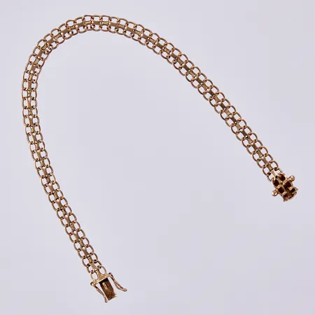 Armband x-länk, längd: ca 18cm, bredd: ca 5mm, Stockholms Ädelsmide Ab, år 1965, 18K Vikt: 5,2 g