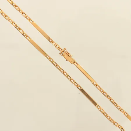 Collier Ankar med stavar, längd 90,5cm, bredd 3mm, Gunnar Fahlström AB, Hovjuvelerare Stockholm 1983, 18K  Vikt: 46,6 g