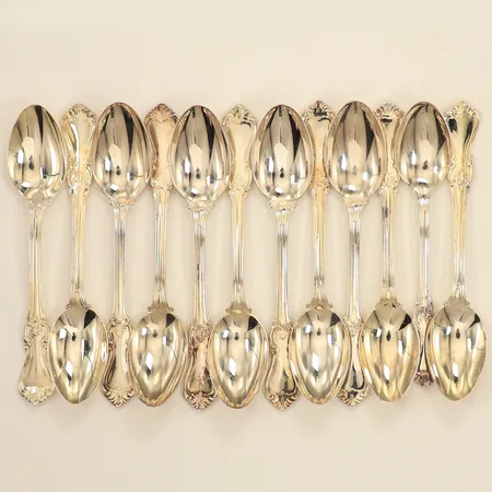 Tolv kaffeskedar, längd 12cm, modell Olga, GAB, 830/1000 silver  Vikt: 187,5 g