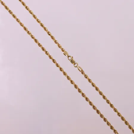 Kedja Cordell, längd 64cm, bredd 3mm, ihålig, 14K.  Vikt: 6,6 g