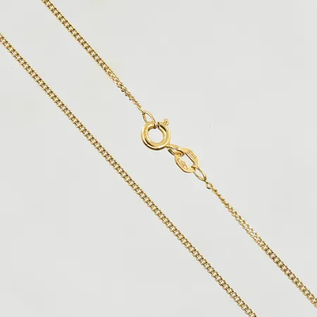 Kedja Pansar, längd 42½ cm, bredd 1 mm, 18K. Vikt: 2,6 g