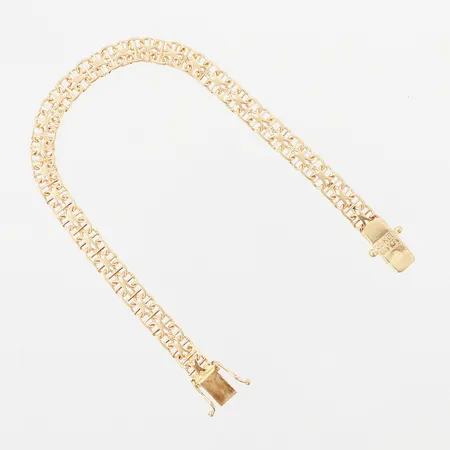 Armband X-länk med stav, 20cm, bredd: 6mm, 18K Vikt: 10,8 g