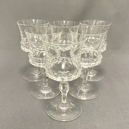 Sex likörglas, "Silvia", glas, formgivna av Ingeborg Lundin för Orrefors, höjd ca 11cm.  Skickas med postpaket.