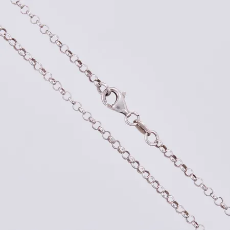 Kedja, längd: ca 40cm, bredd: ca 2mm, 925/1000 silver Vikt: 5,4 g