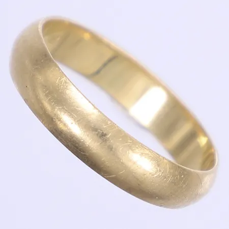 Ring, slät, stl 21½, bredd 5mm, repig, 14K Vikt: 5,1 g
