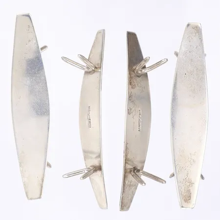 Fyra smörtaxar, 6,5cm, tillv. Kaplans Stockholm 1966, silver 830/1000 Vikt: 26,9 g