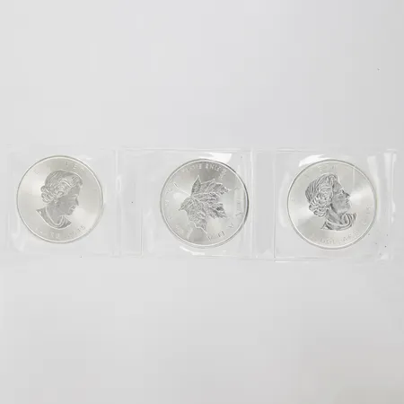 Tre mynt, Elizabeth II 5 Dollars 2015 Canada, Ø 38mm, silver 999/1000 Vikt: 93,3 g