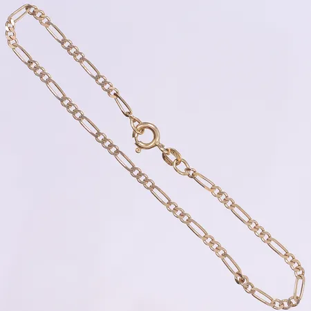 Armband Figaro, 18,5cm, bredd 2mm, 18K Vikt: 2,4 g