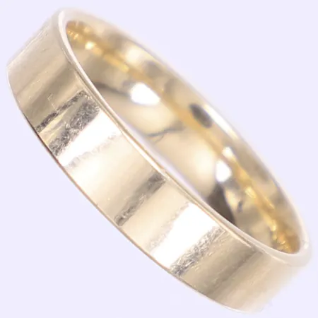Ring, slät, stl 20¼, bredd 5mm, 14K Vikt: 5,8 g