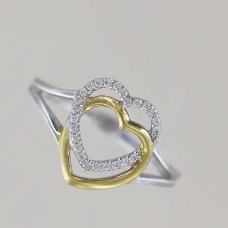 Ring med stenar,Ø 17 mm,höjd 12,9 mm silver 925/1000 Vikt: 3 g