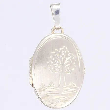 Hänge medaljong, graverad dekor, 33x17mm, silver 925/1000 Vikt: 3,4 g