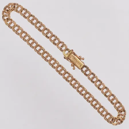 Armband, Bismarck, längd 18,5cm, bredd 4,5mm, 18K Vikt: 7,4 g